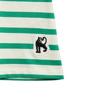 Mini RodiniKids Mini Rodini Child Panther Patch Tank Dress - Green - Image 2