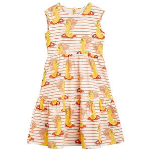 Mini RodiniKids Mini Rodini Child Unicorn Seahorse Dress - Red Stripes