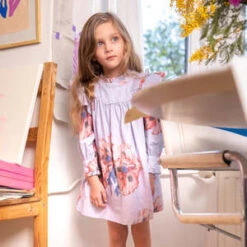 MorleyKids Morley Child Rookie Poppy Print Snow White Dress - Purple