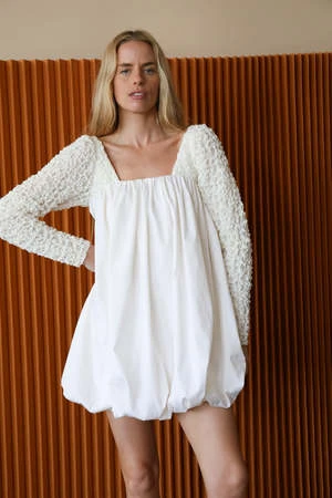 Juliette FabbriNatalie Balloon Dress - Off White - Image 2