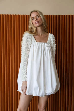 Juliette FabbriNatalie Balloon Dress - Off White