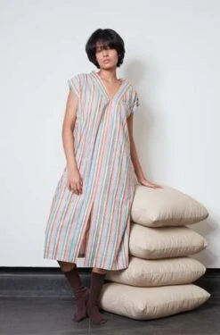 RUJUTA SHETHNaya Kaftan Dress Brightside Stripe