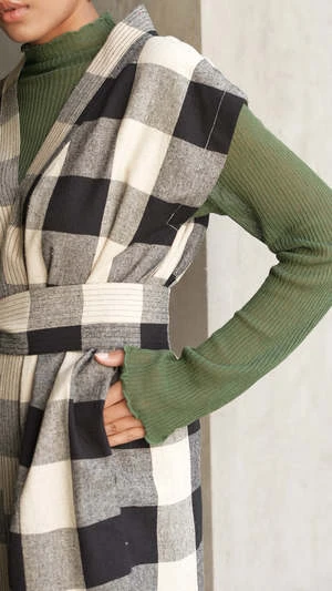 RUJUTA SHETHNaya Kaftan Dress - Mono Chex - Image 6