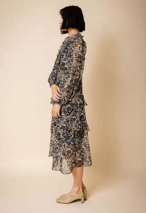 NKCPaisley Dress - Black - Image 3