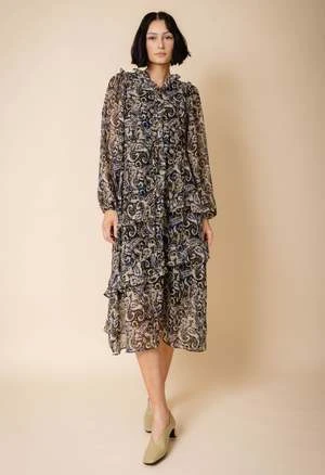 NKCPaisley Dress - Black