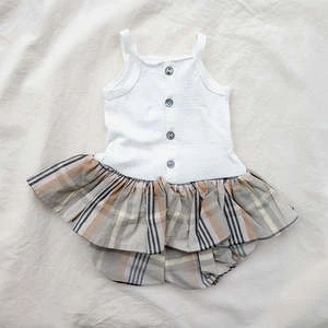 Pequeno ToconKids Pequeno Tocon Baby Knitted Dress With Tutu Tartan Print - Image 2