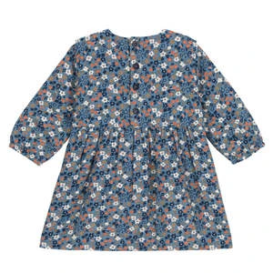 Petit BateauKids Petit Bateau Baby Charmeuse Dress - Rover Blue Floral - Image 5