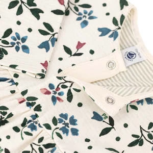 Petit BateauKids Petit Bateau Baby Collier Avalanche Dress - Cream Floral - Image 4