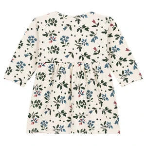 Petit BateauKids Petit Bateau Baby Collier Avalanche Dress - Cream Floral - Image 3