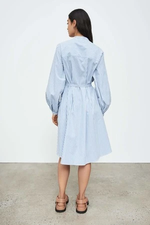 KowtowPoppy Dress - Blue Stripe - Image 4