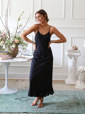 MilleRoma Organic Slip Dress - Black