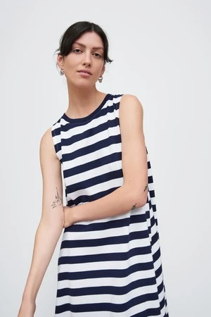 KowtowRugby Tank Swing Dress - Navy/White Stripe - Image 4