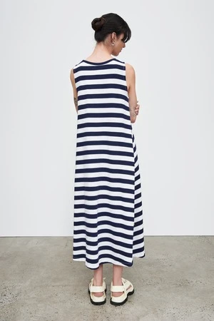 KowtowRugby Tank Swing Dress - Navy/White Stripe - Image 5