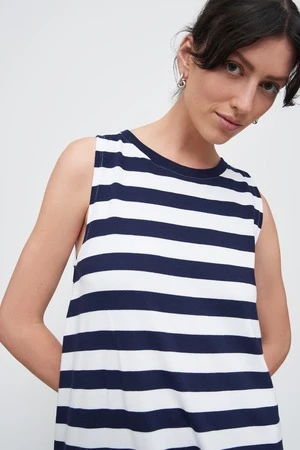 KowtowRugby Tank Swing Dress - Navy/White Stripe - Image 6