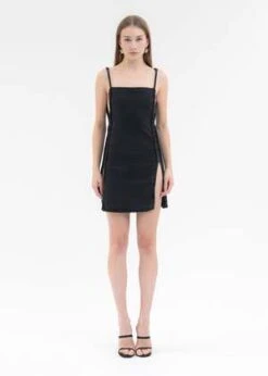 Y/projectStretch Hook And Eye Denim Mini Dress - Black