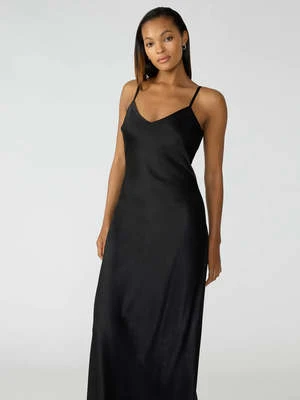 SanctuarySlip Midi Dress - Black - Image 3
