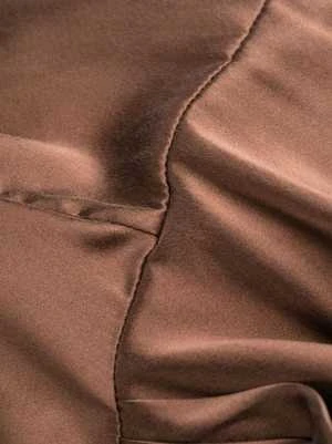 ZimmermannSilk Drape Dress - Chocolate - Image 5