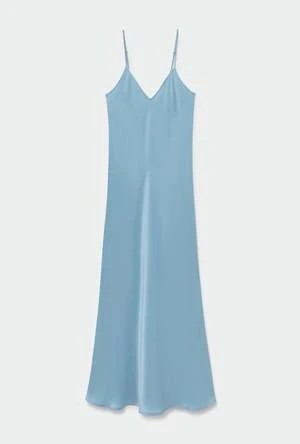 Silk Laundry90S SLIP DRESS - SKY - Image 2
