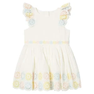 STELLA MCCARTNEYKids Stella McCartney Dress - White/Embroidered Flowers