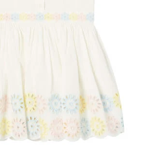 STELLA MCCARTNEYKids Stella McCartney Dress - White/Embroidered Flowers - Image 4