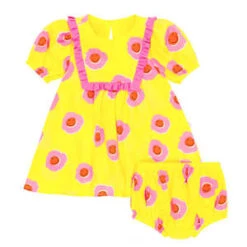 STELLA MCCARTNEYKids Stella McCartney Dress - Yellow/All Over Flower Print
