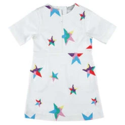 STELLA MCCARTNEYKids Stella McCartney Child Denim Dress - White With Pop Stars Print