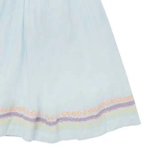 STELLA MCCARTNEYKids STELLA MCCARTNEY Child Dress - Blue With Flower Line Embroidery - Image 4