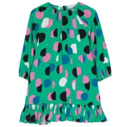 STELLA MCCARTNEYKids STELLA MCCARTNEY Child Dress - Green With Abstract Dot Print