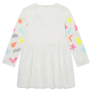 STELLA MCCARTNEYKids Stella McCartney Glitter Stickers Child Dress - White - Image 2