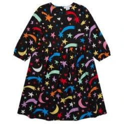 STELLA MCCARTNEYKids Stella McCartney Shooting Stars Dress With Frills - Black