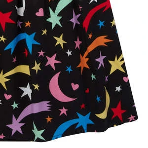 STELLA MCCARTNEYKids Stella McCartney Shooting Stars Dress With Frills - Black - Image 4