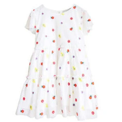 STELLA MCCARTNEYKids Stella McCartney Child Tulle Dress - White With Floral Embroidery