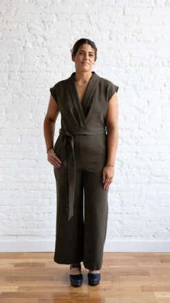 Dress ForumSurplice Jumpsuit - Olive