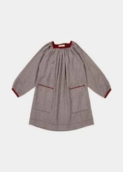 CaramelkIDS Caramel TURTON DRESS - GREY MICRO CHECK