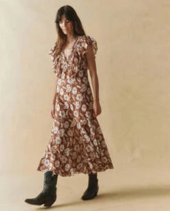 The Great.The Renaissance Dress - Hickory Whisper Floral