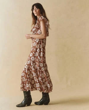 The Great.The Renaissance Dress - Hickory Whisper Floral - Image 3