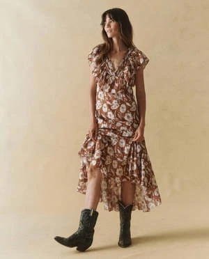 The Great.The Renaissance Dress - Hickory Whisper Floral - Image 2