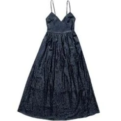 Ali GoldenTie Back Maxi Dress - Black Sequins