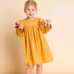 Beet WorldKids Beet World Flutter Sleeves Dress With Lace Trim - Charlotte Provence Meadow