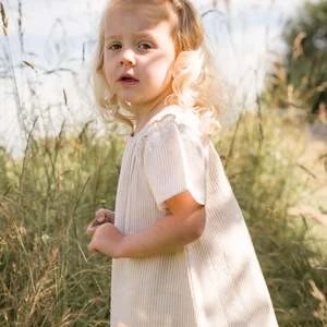 Beet WorldKids Beet World Verbena Dress - Oatmeal Stripe - Image 4