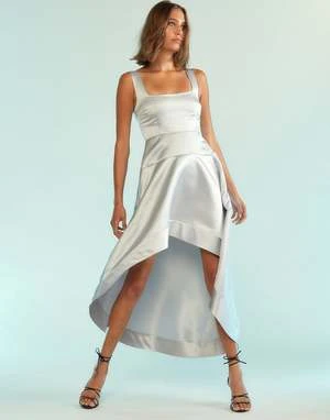 CYNTHIA ROWLEYVioletta Dress - Silver - Image 4