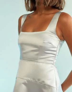 CYNTHIA ROWLEYVioletta Dress - Silver - Image 6