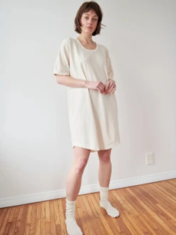 Wol HideScoop Tee Dress - Natural