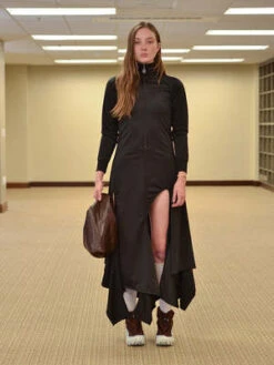 Y/projectMulti Cut Out Track Dress - Black