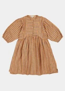 CaramelKids Caramel YARROW TEEN DRESS - MUSTARD STRIPE
